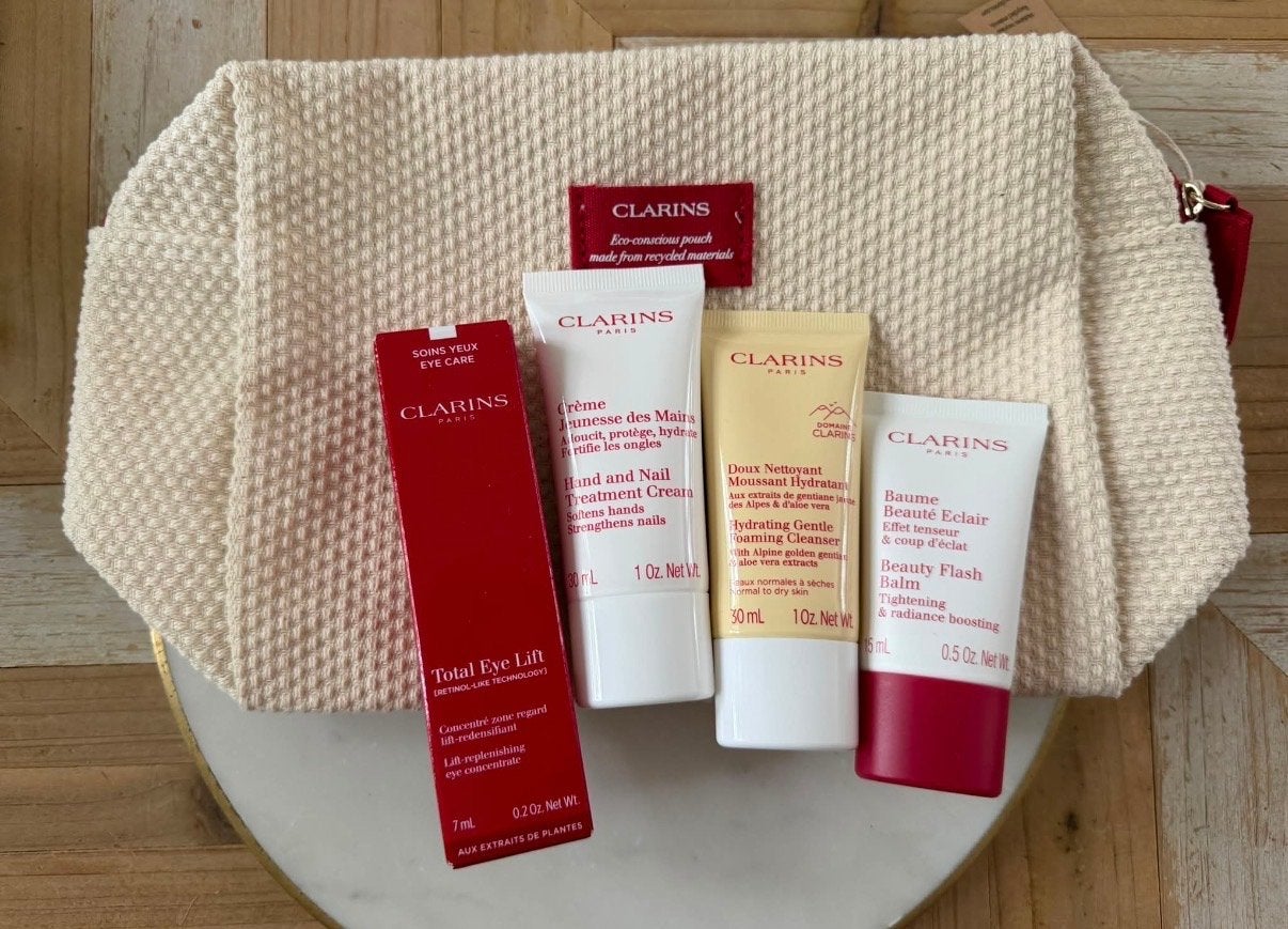 Clarins Skincare Set - Nieuw in Eco-vriendelijk Zakje, Ophalen of Verzenden, Nieuw, Ogen, Reiniging
