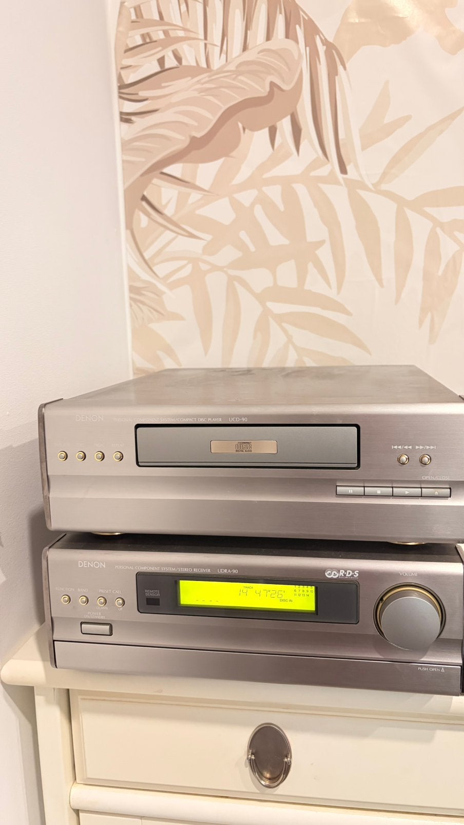 Stereo set van Denon receiver en cdspeler en Bose acoustimas, Ophalen, Zo goed als nieuw, Denon