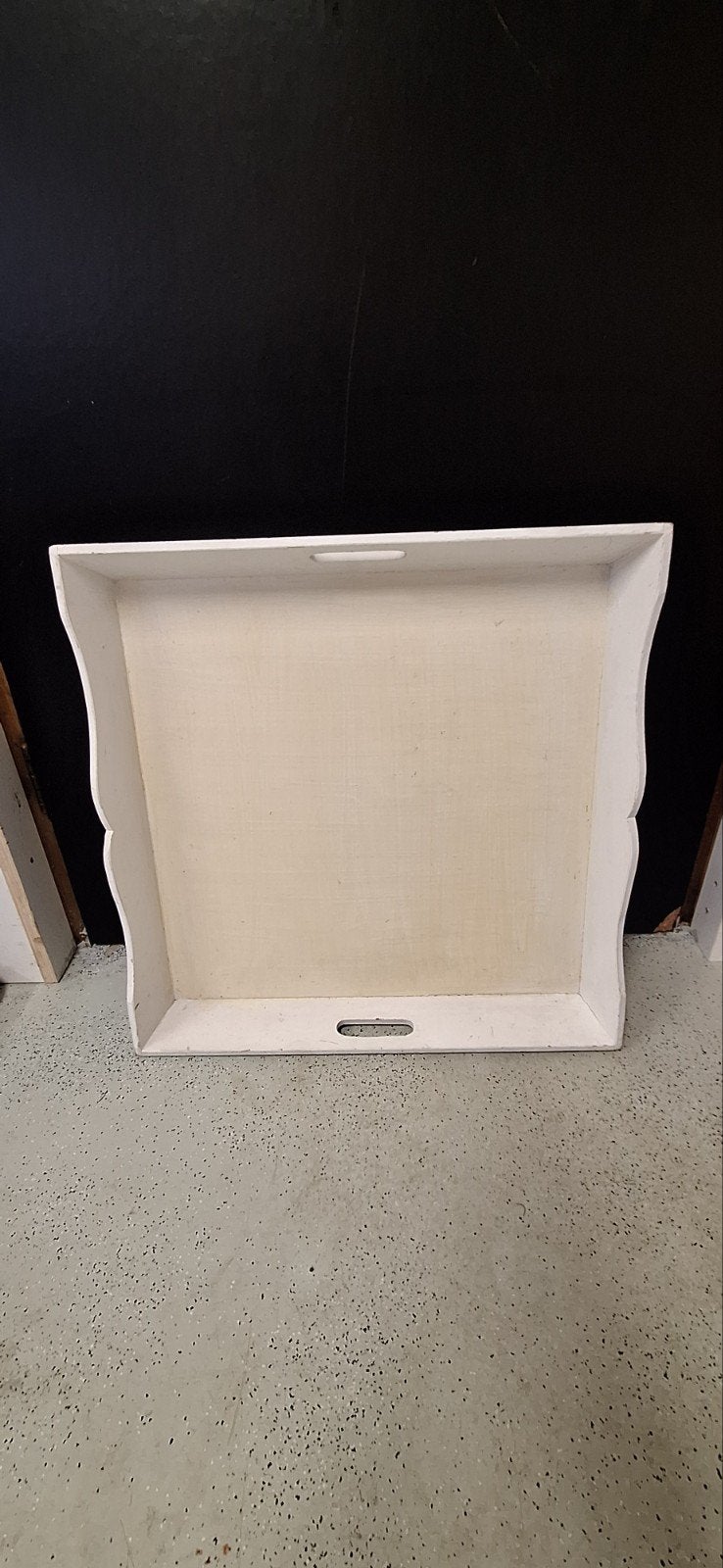 Groot dienblad 56x56 wit, Huis en Inrichting, Woonaccessoires | Dienbladen, Gebruikt, Vierkant, Ophalen of Verzenden, Dienblad