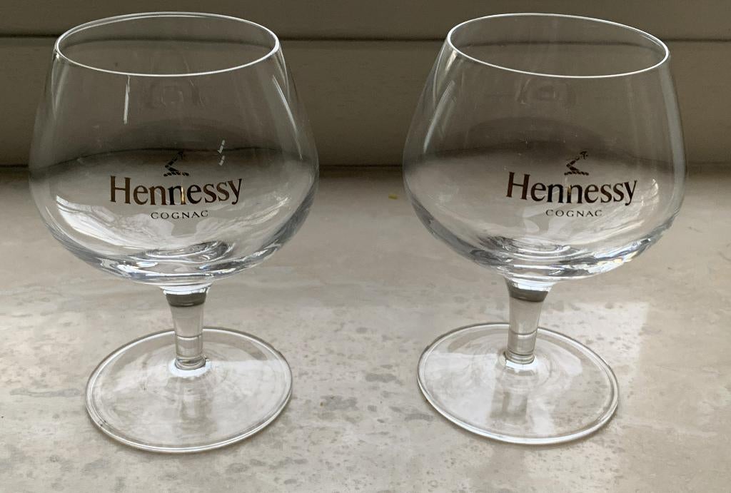 Hennessy cognac glazen, Verzamelen, Glas en Borrelglaasjes, Ophalen, Zo goed als nieuw, Borrel- of Shotglas