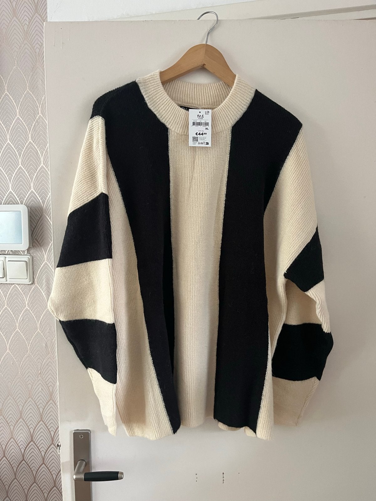 Nieuwe MS Mode trui zwart/wit maat 48/50, Ophalen of Verzenden, Nieuw, Maat 46/48 (XL) of groter, Zwart