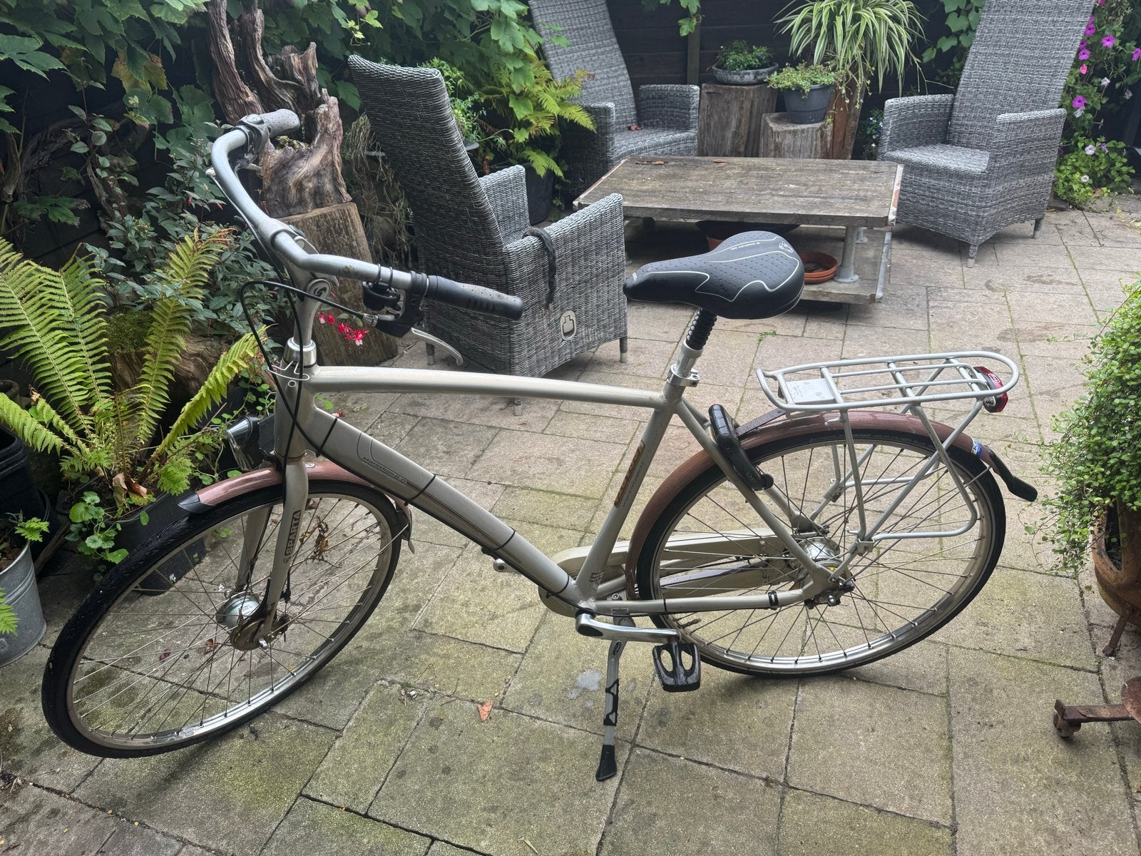 Sparta lichtgewicht aluminium herenfiets met gelzadel, Ophalen of Verzenden, Gebruikt, Sparta, Versnellingen