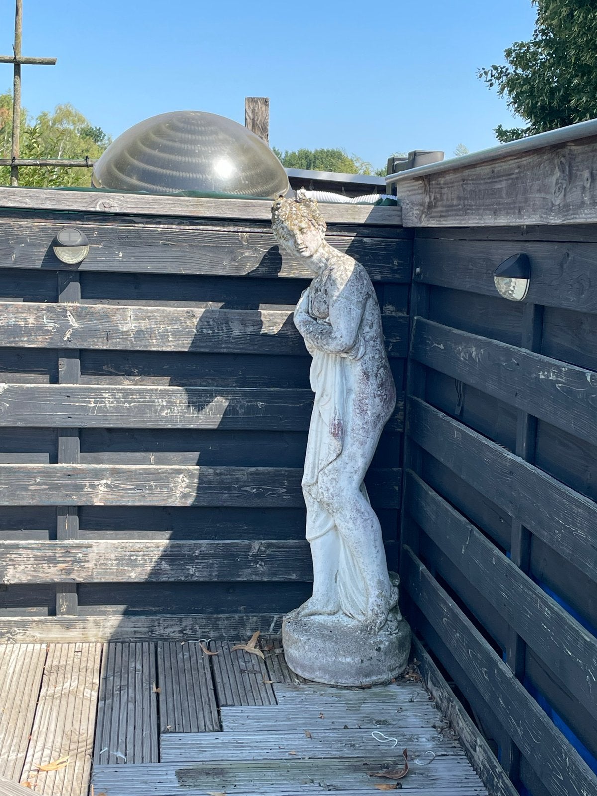 Griekse sculptuur, 1.20m hoog, zeer zwaar, Ophalen, Beeld, Op sokkel, 1 meter - 2 meter