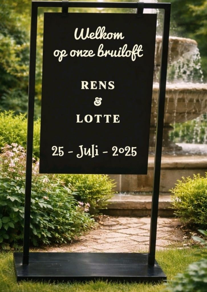 welkomstbord/schildersezel/backdrop te huur, Ophalen, Gebruikt, Overige