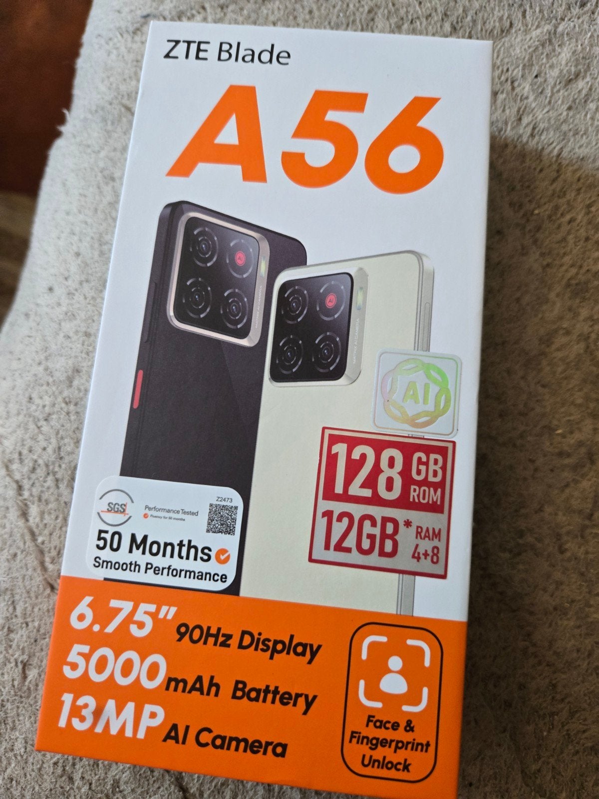 ZTE Blade A56 - Nieuw in doos - 128GB opslag, 12GB RAM, Ophalen of Verzenden, Zo goed als nieuw, 6 megapixel of meer, Overige modellen