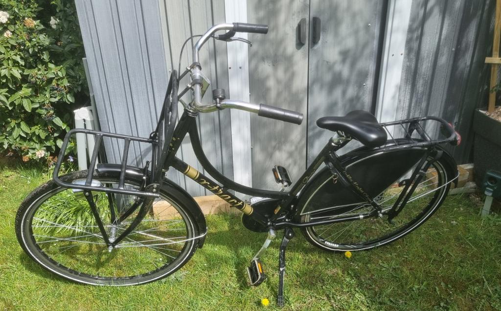 Nette zwarte omafiets met voordrager, 53 tot 56 cm, Ophalen, Gebruikt, X-tract