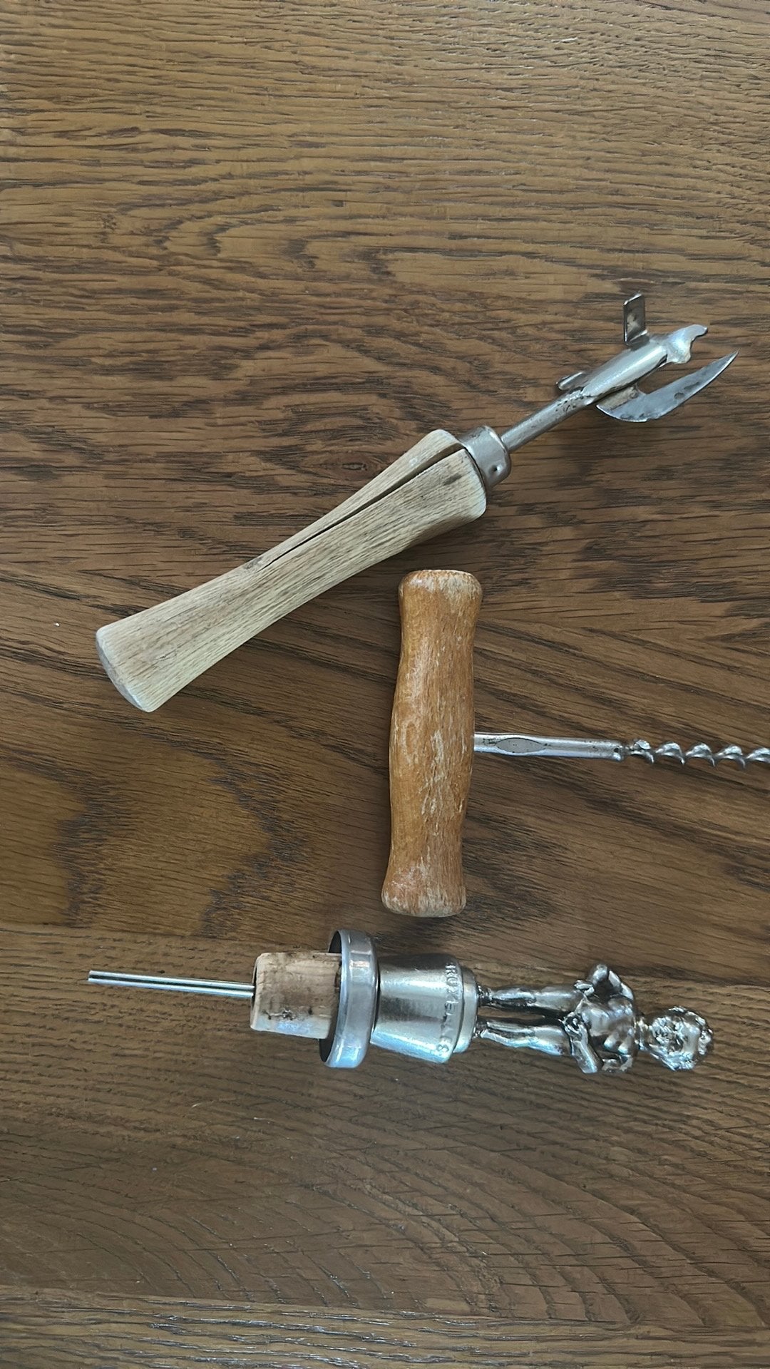 Kurkentrekker blikopener wijndop, Ophalen of Verzenden, Gebruikt, Rvs of Chroom