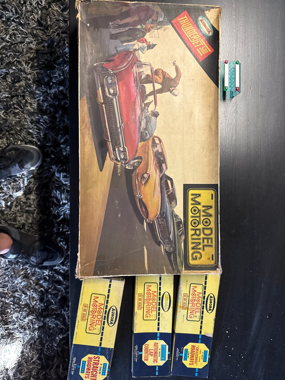 Aurora Model Motoring Thunderjet 500 Racebaan Compleet, Overige merken, Verzenden, Elektrisch, Racebaan