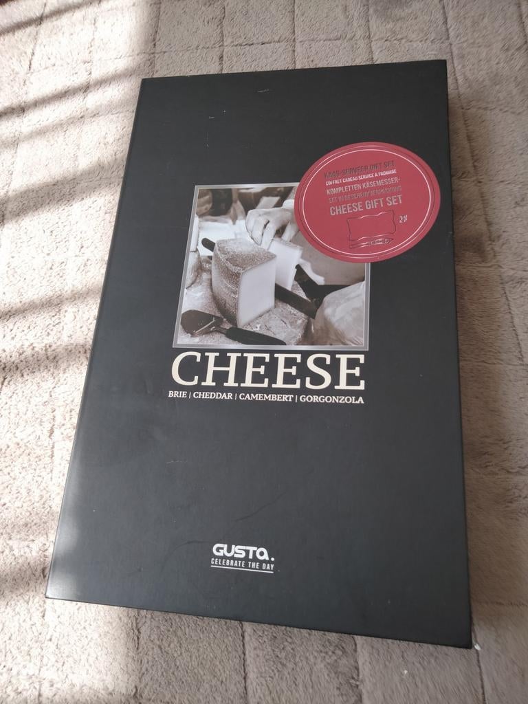 Gusta Kaas-serveerset met leisteen en kaasmes, Snij-/serveerplank, Nieuw, Gusta, Ophalen of Verzenden