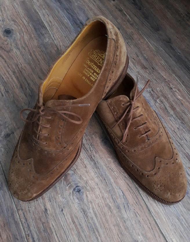 Grenson Shoemaster suède schoenen - Maat 42 (UK 8/D), Bruin, Grenson, Ophalen of Verzenden, Gedragen