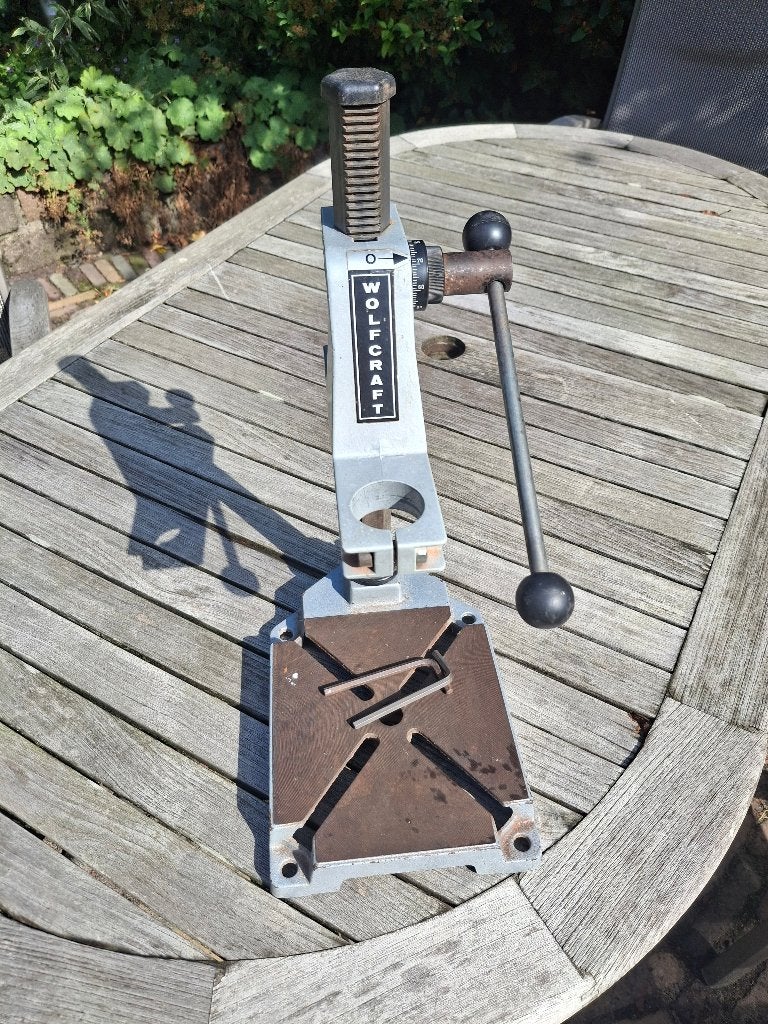 Wolfcraft boorstandaard, Doe-het-zelf en Verbouw, Gereedschap | Boormachines, Ophalen, Gebruikt, Overige typen, Klopboormechanisme