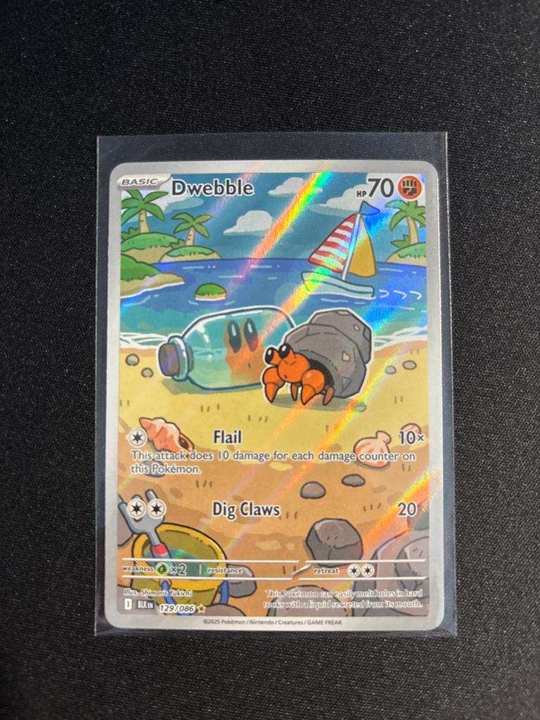 Dwebble 129/086 | NM | Black Bolt, Ophalen of Verzenden, Zo goed als nieuw, Losse kaart, Foil