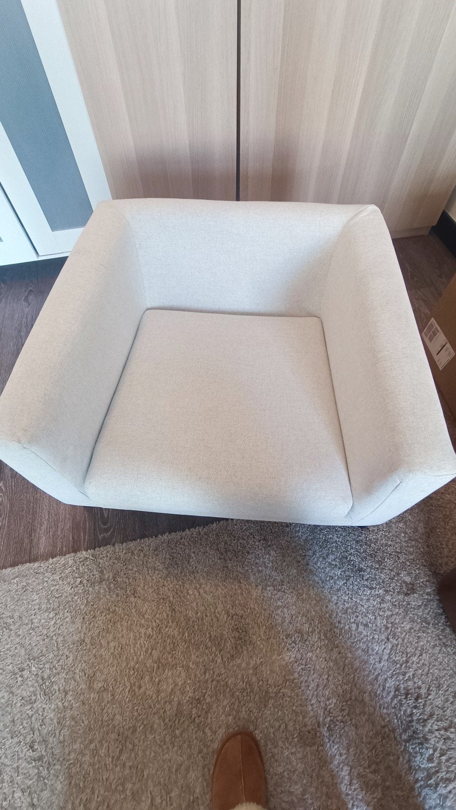 IKEA KOARP fauteuil - Zeer goede staat, mist rugkussen, Huis en Inrichting, Ophalen, 75 tot 100 cm, Zo goed als nieuw, Metaal
