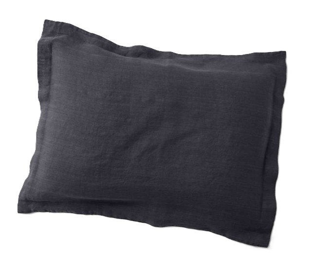100% hennep kussenslopen (set v. 2) 51x66 Nachtblauw, Eenpersoons, Blauw, Hoeslaken of Sloop, Vochtregulerend