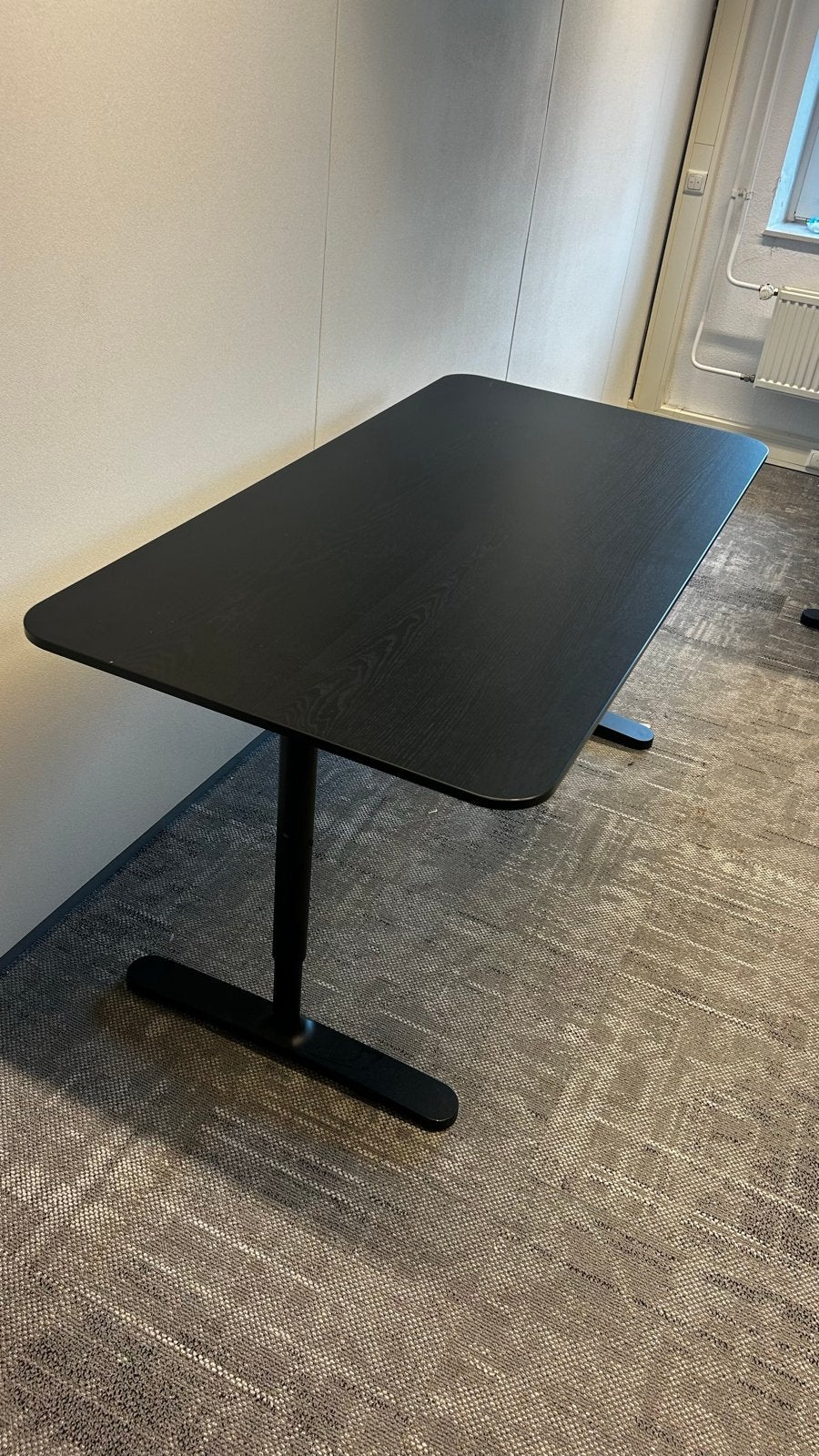 4 keer Zwart Bureau Ikea, Ophalen, Zwart, 160 cm, Gebruikt
