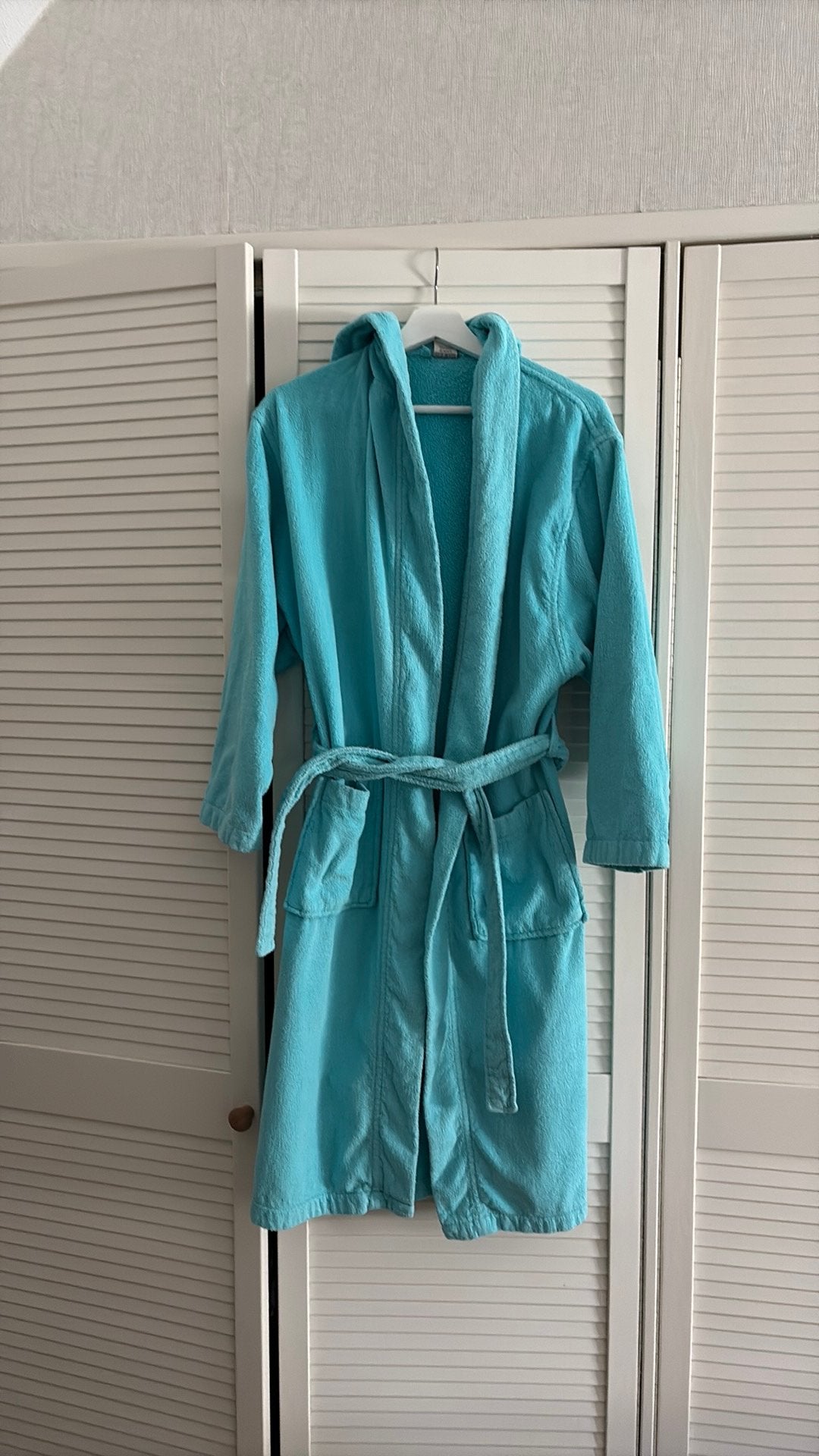 Vandijck aqua blauwe badjas maat S, Ophalen of Verzenden, Gedragen, Maat 36 (S), Blauw