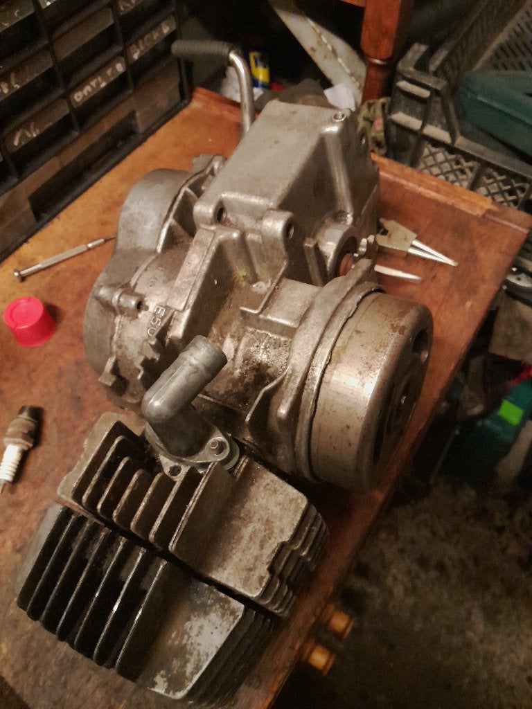 Puch Maxi los Polini kickstartblok, Ophalen, Gebruikt