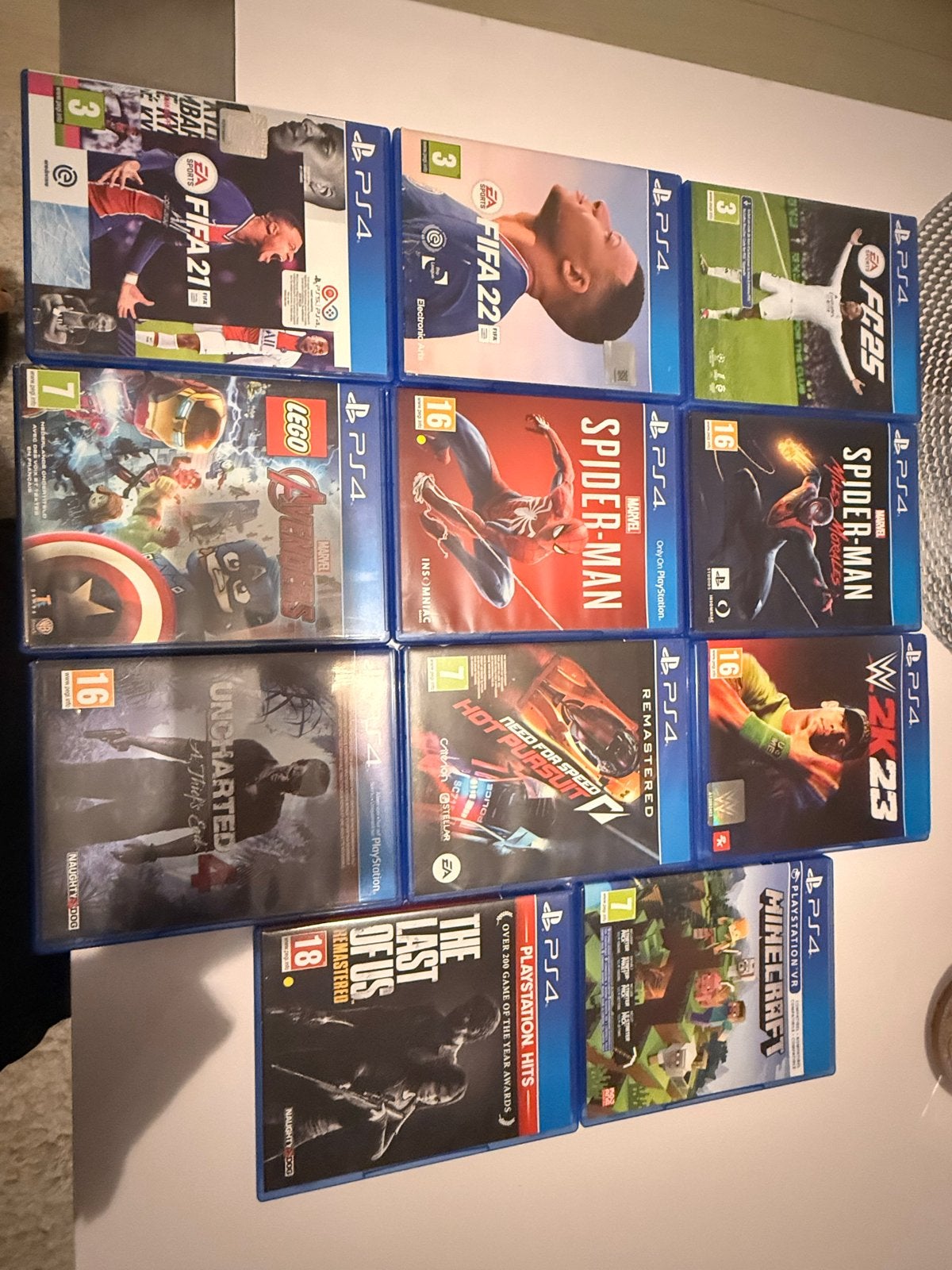 PS4 Games: FIFA, Spider-Man, Minecraft, The Last of Us, Spelcomputers en Games, Games | Overige, Gebruikt, Vanaf 18 jaar, Overige genres