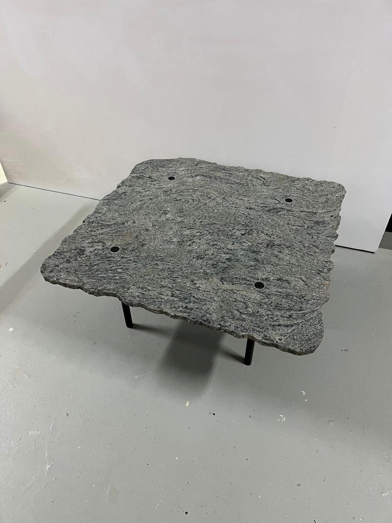 Natuursteen salontafel, Huis en Inrichting, Tafels | Salontafels, Ophalen, Gebruikt, 50 tot 100 cm, 50 tot 100 cm
