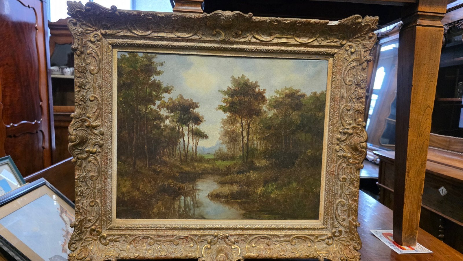 zeer mooi antiek schilderij gesigneerd, Ophalen
