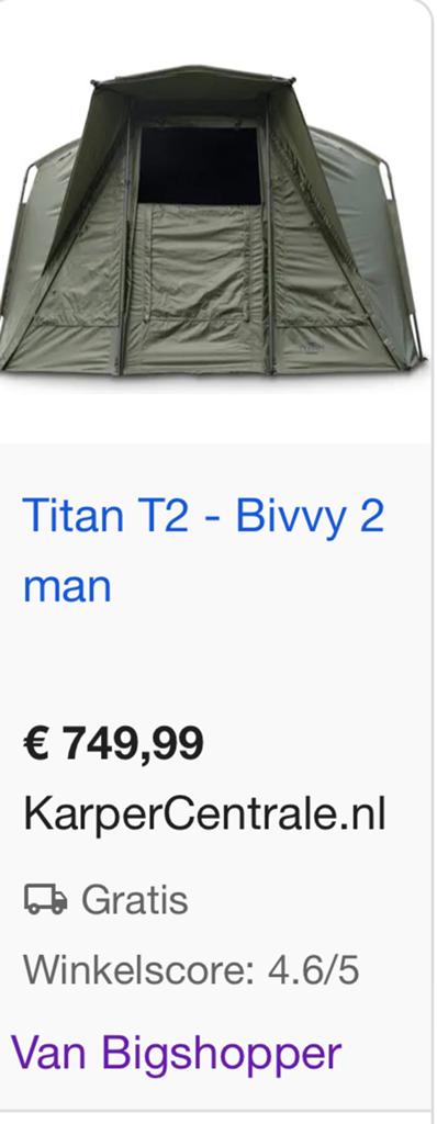 Te koop nash t2 karpertent zo geod als nieuw, Ophalen