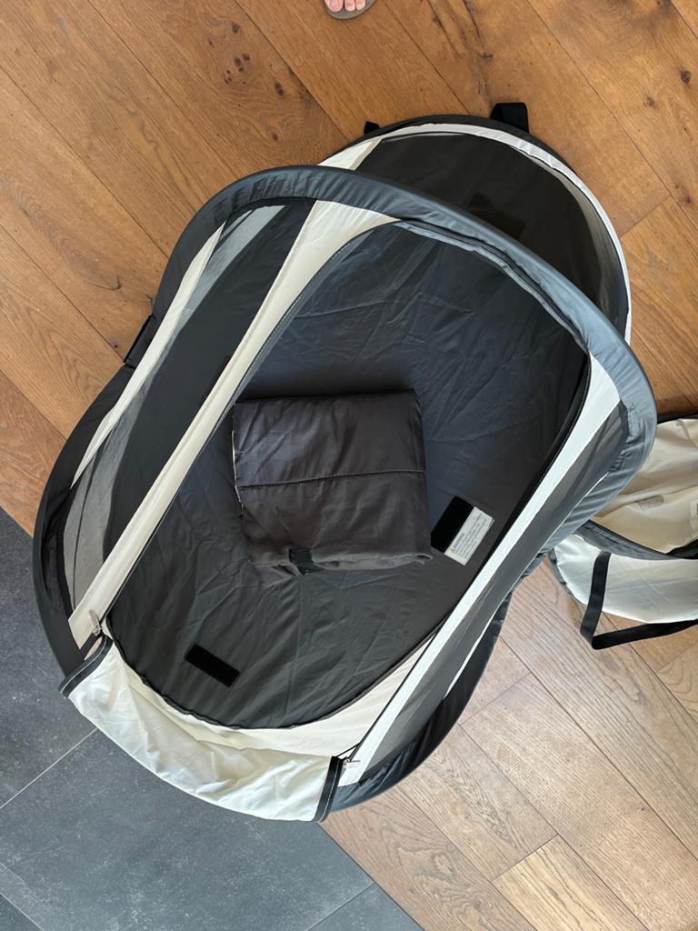 Deryan babybox campingbedje baby tentje cream, Ophalen of Verzenden, Gebruikt, Reisbedje
