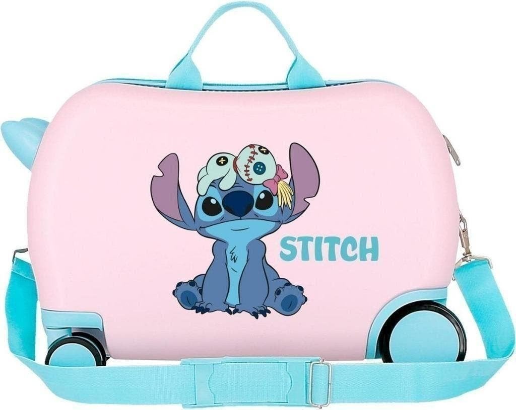 ABS Stitch Ride-On Kinderkoffer Roze - Gratis Verzending, Overige materialen, Slot, Nieuw, Minder dan 50 cm