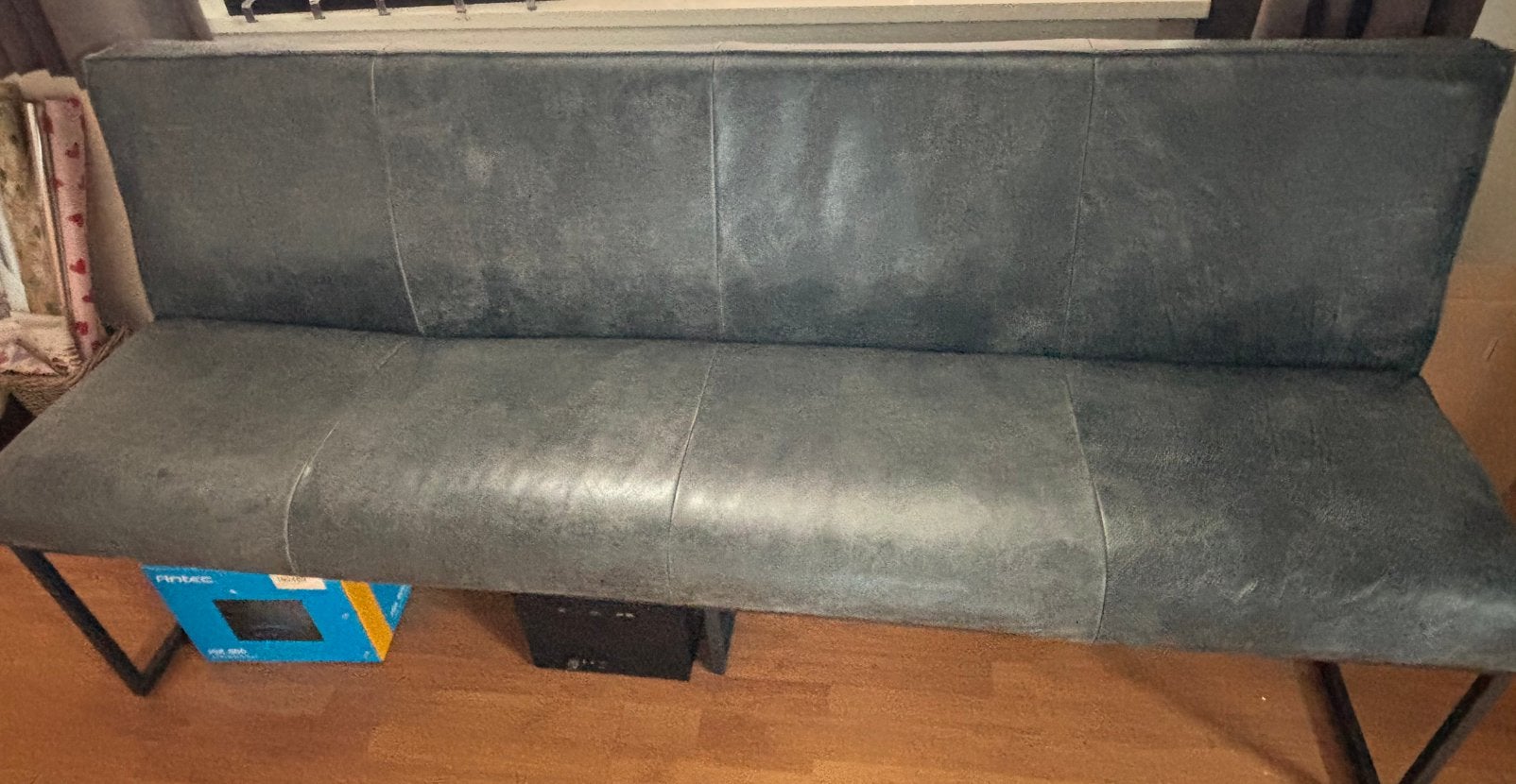 Eetbank van Cartel Living, Ophalen, Gebruikt, Leer, Rechte bank