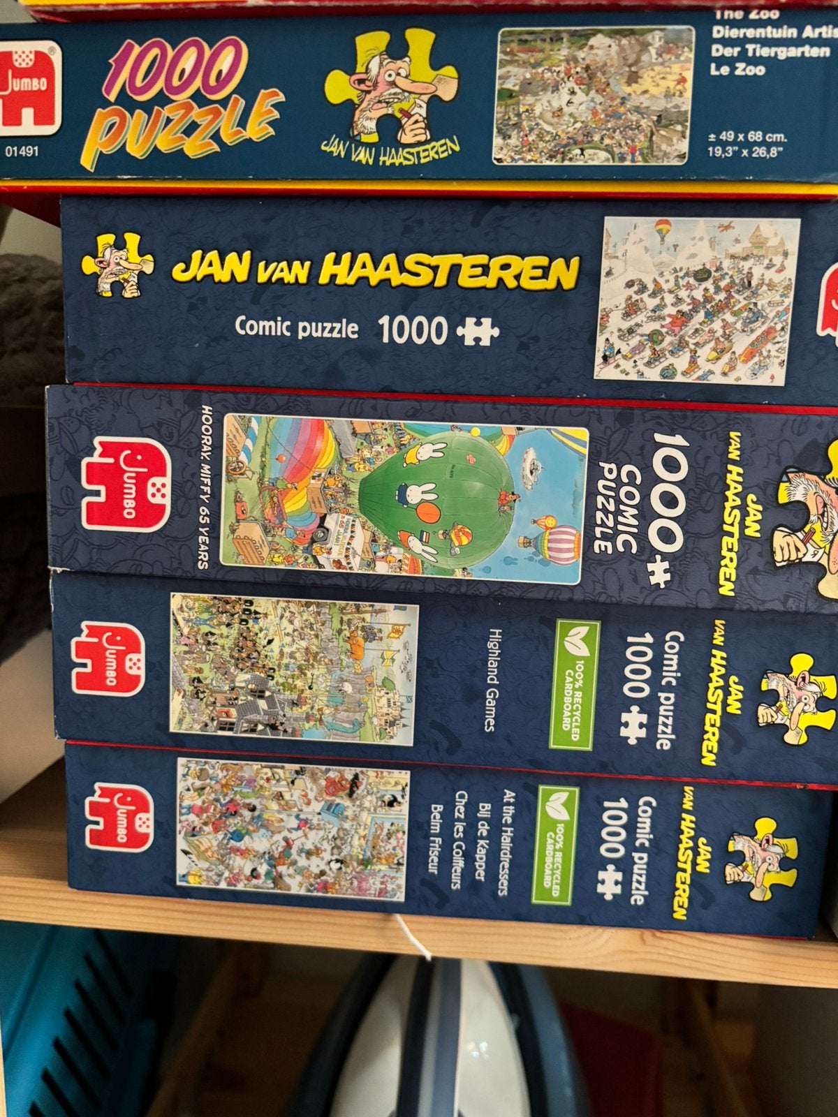 Veel Jan van Haasteren puzzels, Ophalen, 500 t/m 1500 stukjes, Zo goed als nieuw, Legpuzzel
