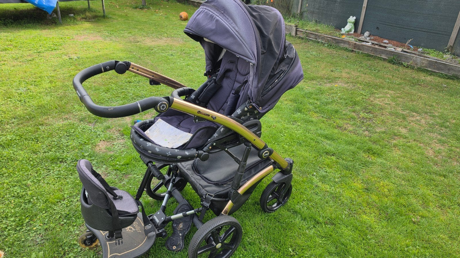 Tako Kinderwagen met meerijdplankje, Ophalen of Verzenden, Gebruikt, Overige merken, Verstelbare duwstang