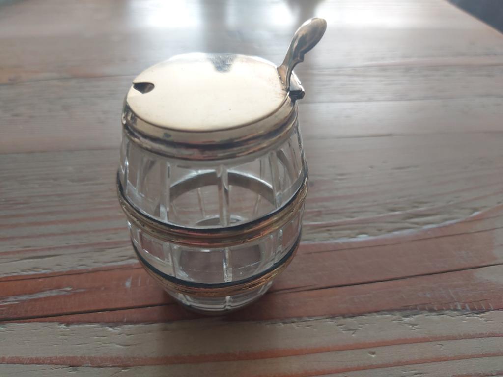 Antiek zilveren marmeladepot, Antiek en Kunst, Ophalen of Verzenden