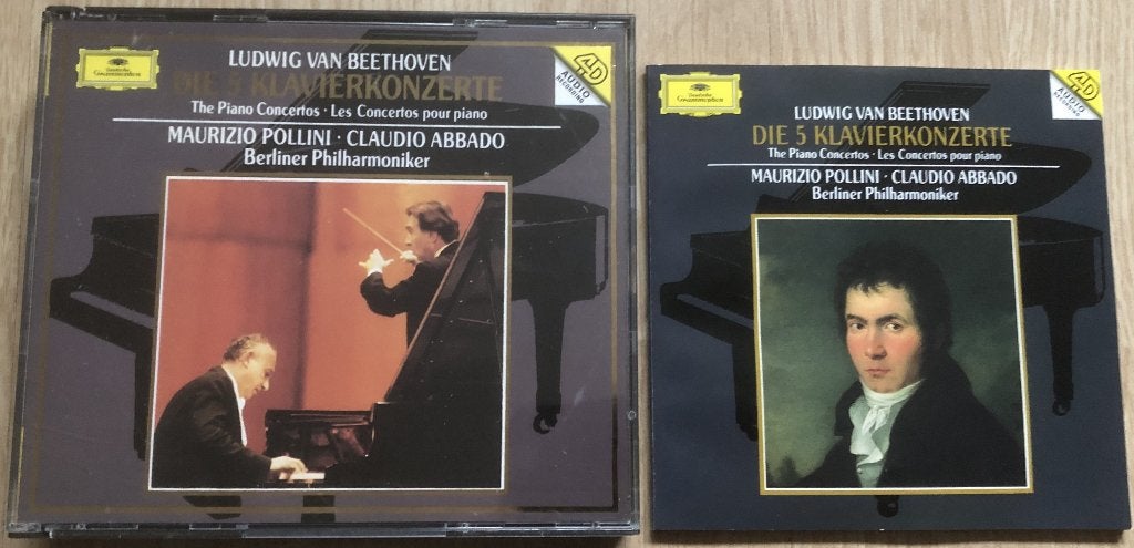 BEETHOVEN - DIE 5 KLAVIERKONZERTE - POLLINI - ABBADO -, Cd's en Dvd's, Cd's | Klassiek, Ophalen of Verzenden, Zo goed als nieuw