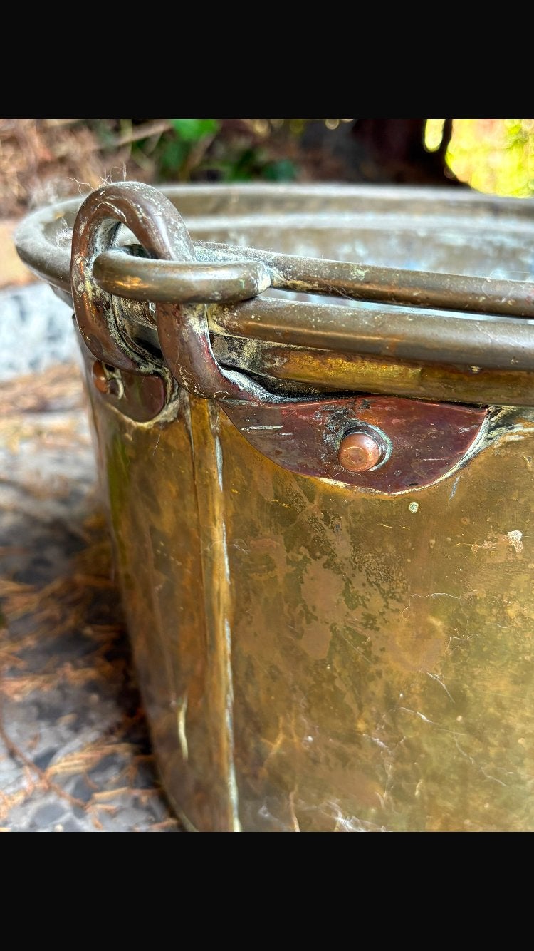 Koperen ketel / pot / Houtbak, Antiek en Kunst, Ophalen
