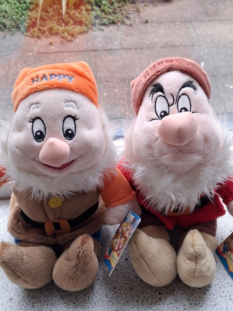 Dwerg Disney Grumpy en Happy merk Nicotoy AH Albert Heijn, Disney, Albert Heijn, Overige typen, Nieuw