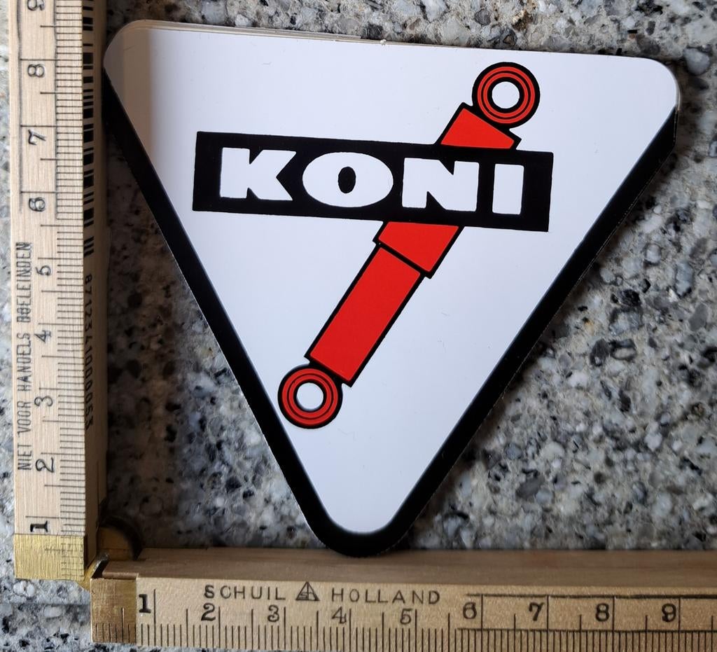 Mooie vintage sticker KONI schokbrekers merk logo, Ophalen of Verzenden, Zo goed als nieuw