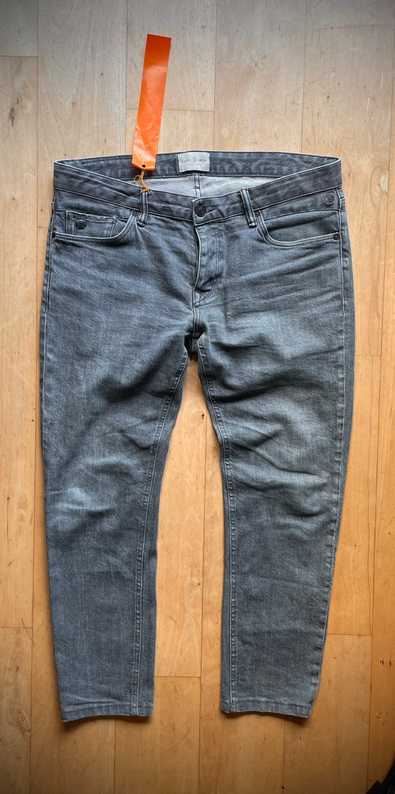 Cast Iron Riser Slim Fit jeans spijkerbroek W35 L 29 - 30, Ophalen of Verzenden, Zo goed als nieuw, Grijs, W33 - W34 (confectie 48/50)