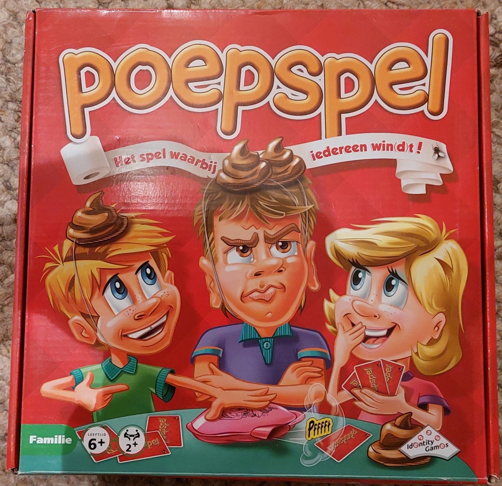 Poepspel - hilarische kaartspel 💩, Een of twee spelers, Ophalen of Verzenden, Zo goed als nieuw