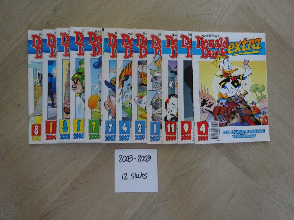 Donald Duck EXTRA jaargang 2003-2009 – 12 st, Meerdere stripboeken, Ophalen of Verzenden, Zo goed als nieuw
