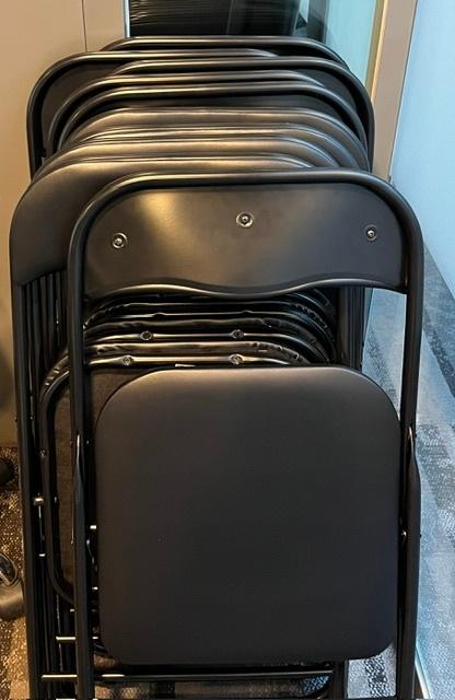10 klapstoelen, Huis en Inrichting, Stoelen, Ophalen, Zwart, Nieuw, Metaal