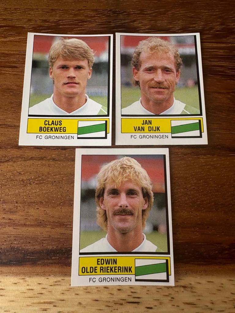 Panini Voetbal 88 FC Groningen Plaatjes (3 stuks), Ophalen of Verzenden, Nieuw, Stickers en Plaatjes