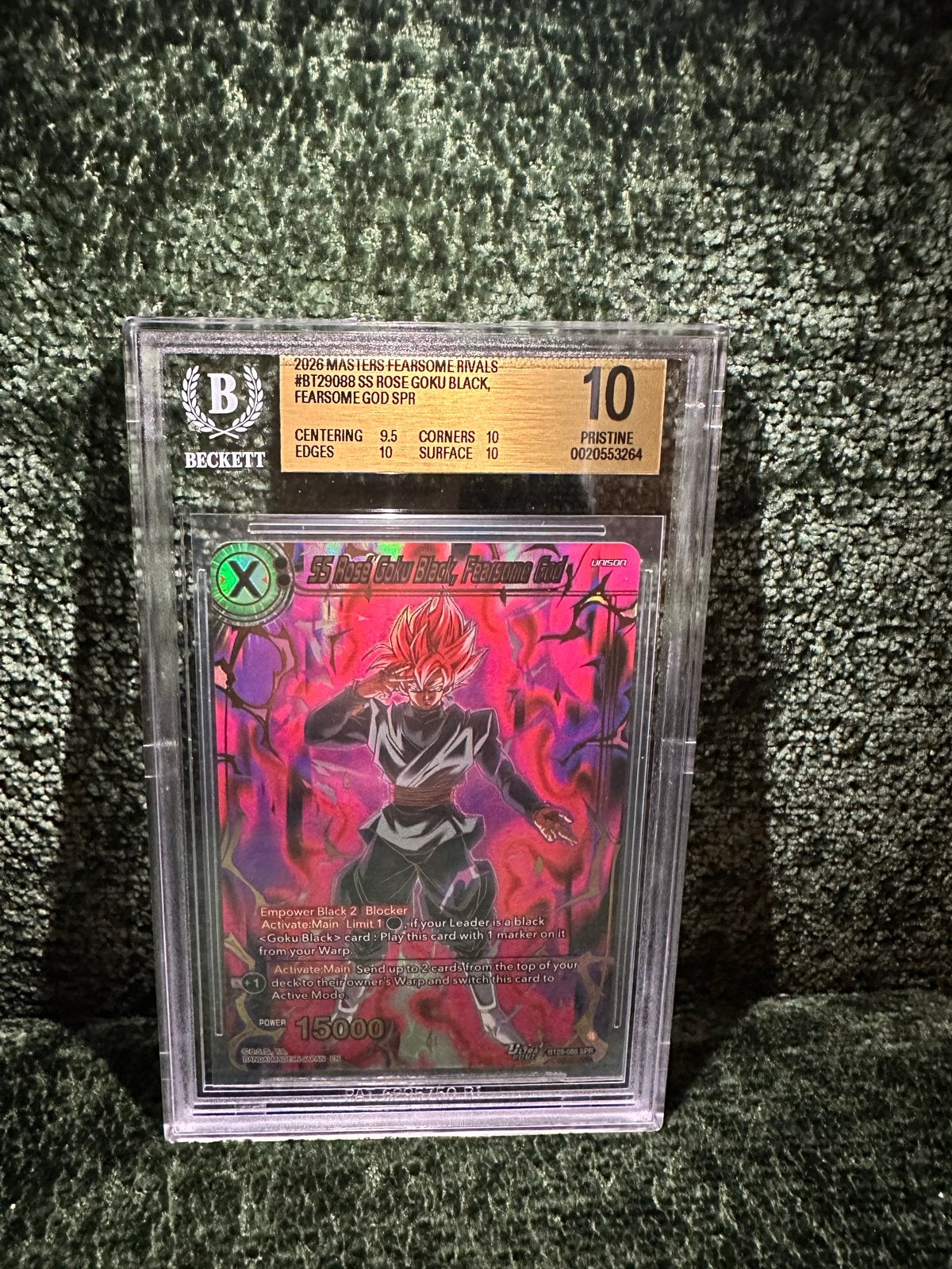 Dragon Ball Super Card Game SS Rose Goku Black BGS 10, Verzenden, Zo goed als nieuw, Losse kaart, Foil