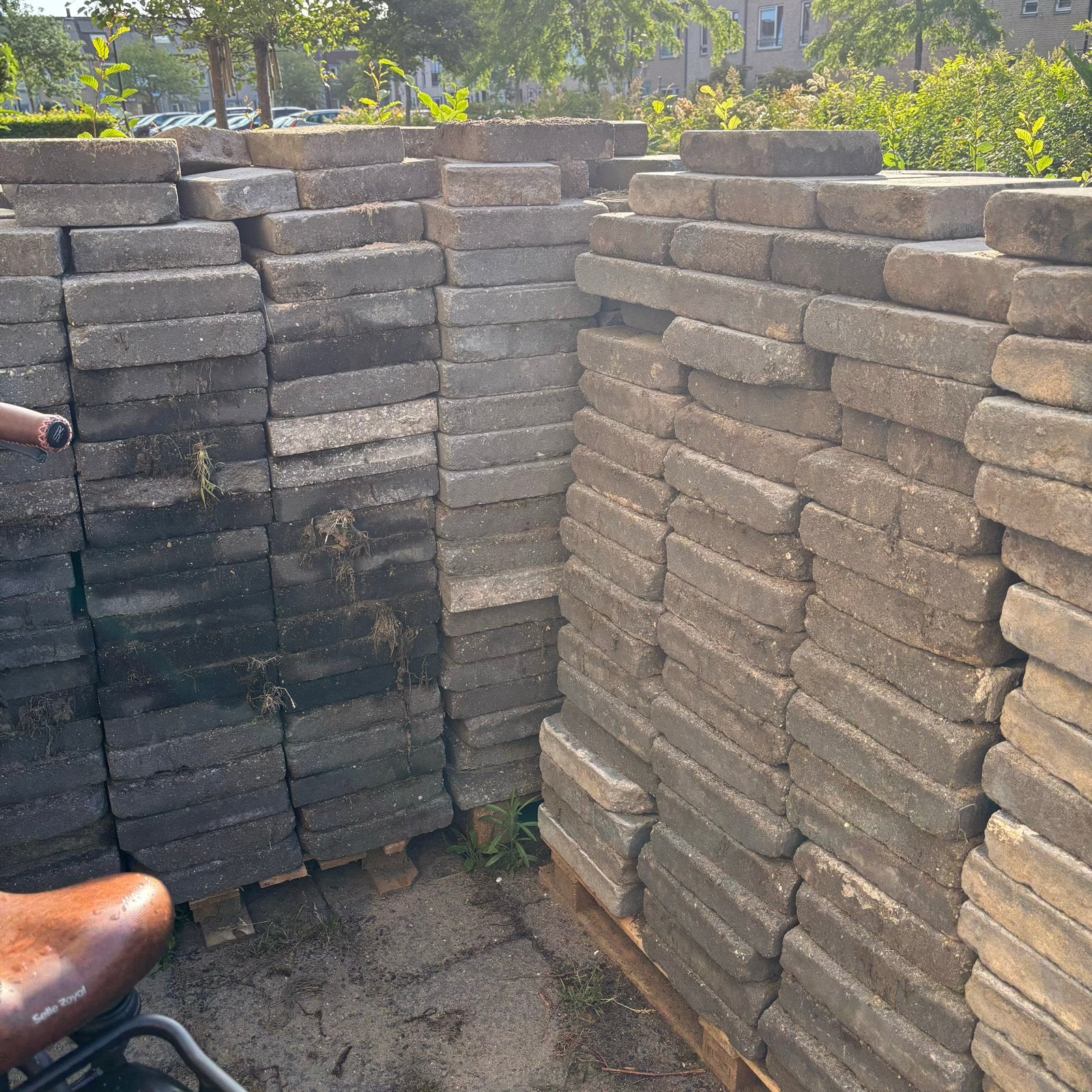 Gratis af te halen tuintegels, Ophalen, Gebruikt, 10 m² of meer, Beton
