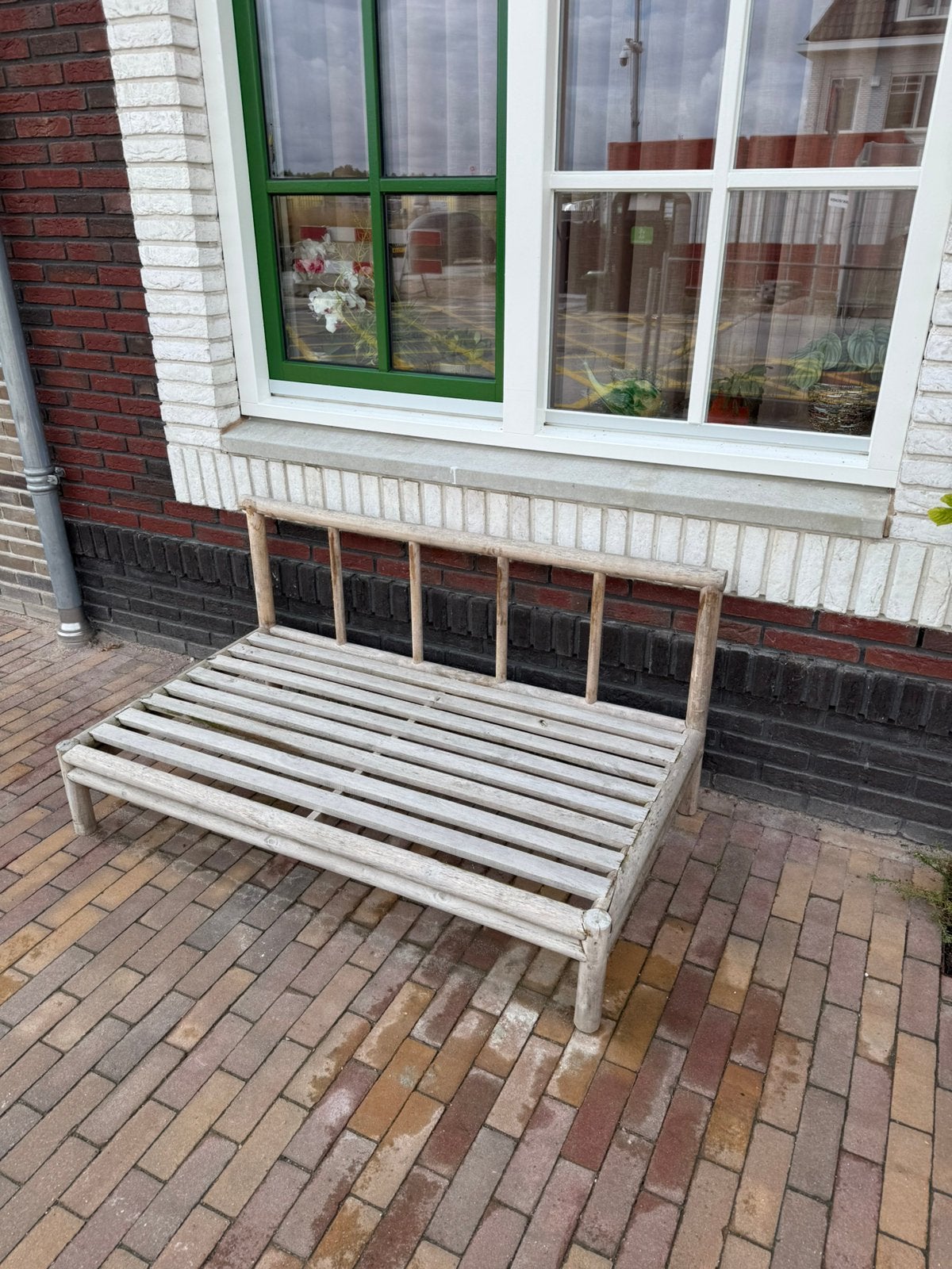 Pallet bankje zonder kussens, Ophalen, Gebruikt, Hout