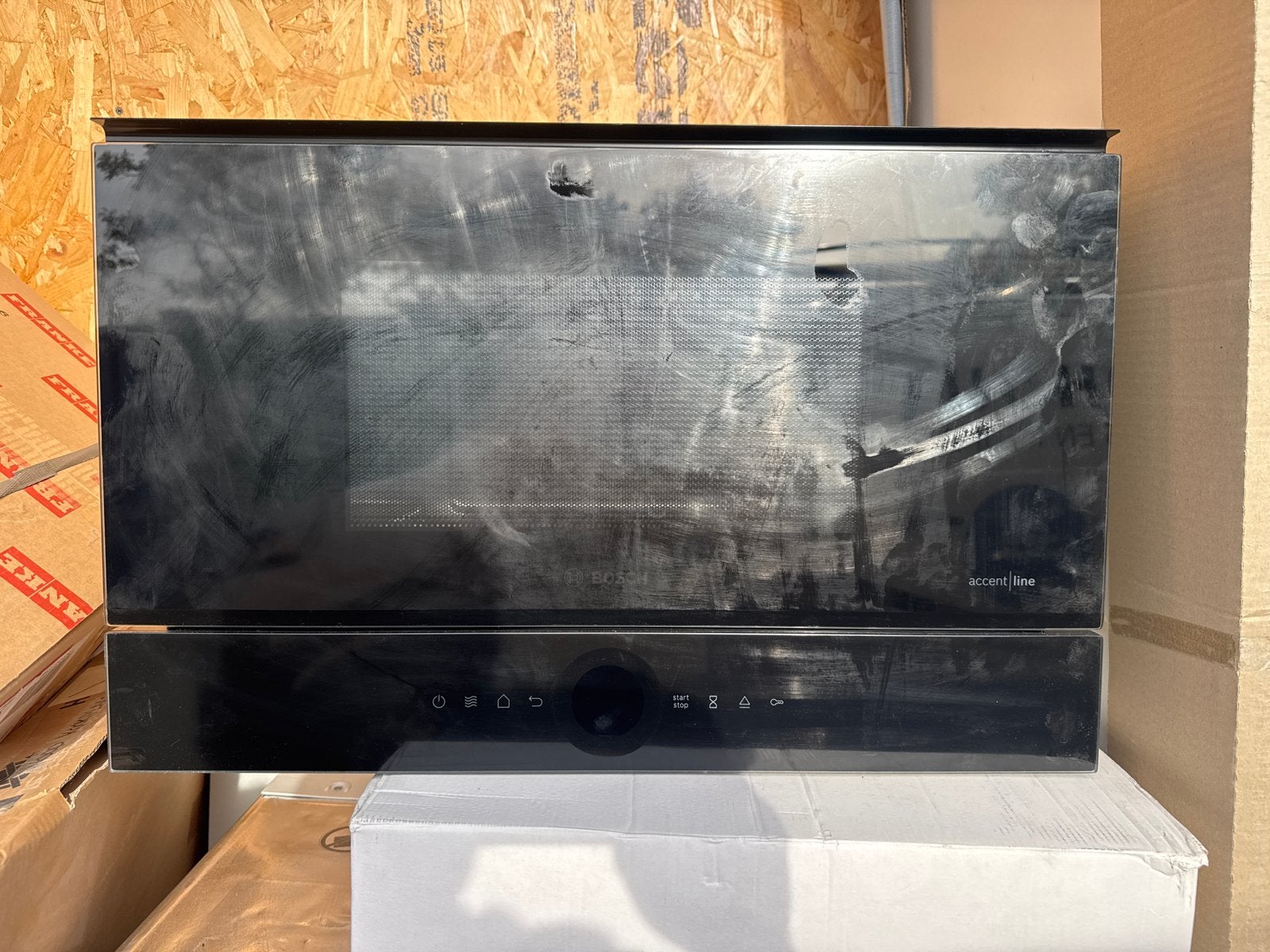 Siemens accentLine Inbouw magnetron Zwart, Ophalen, 45 tot 50 cm, Gebruikt, Hete lucht