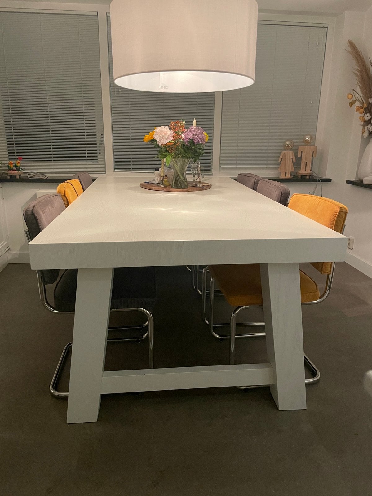 Witte BigTop tafel Keijser & co 2.00 x 1.10, Ophalen, Gebruikt, 200 cm of meer, 50 tot 100 cm