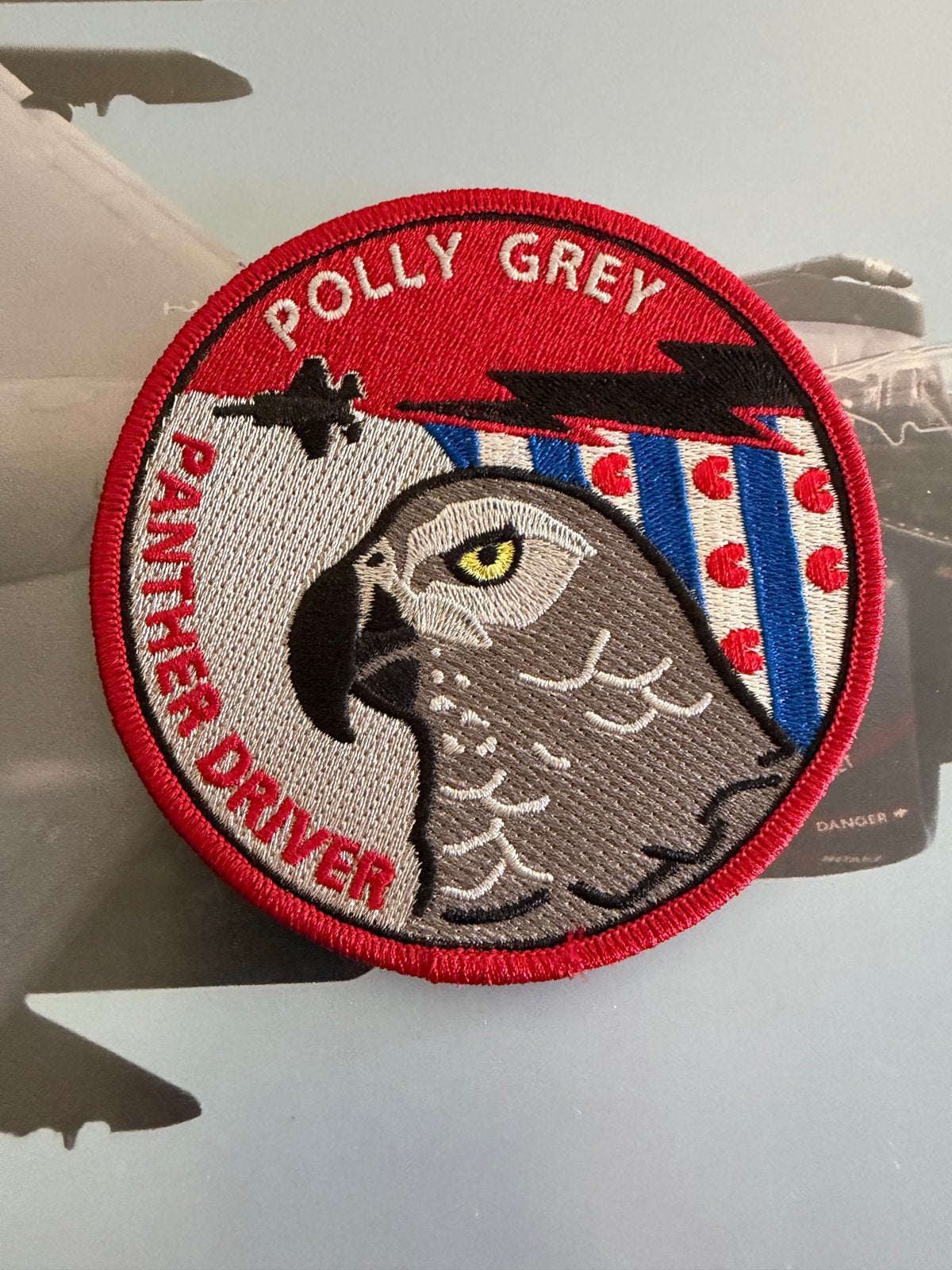 Polly Grey Panther Driver Patch 322 sqn Rnlaf, Ophalen of Verzenden, Luchtmacht, Nederland, Overige typen