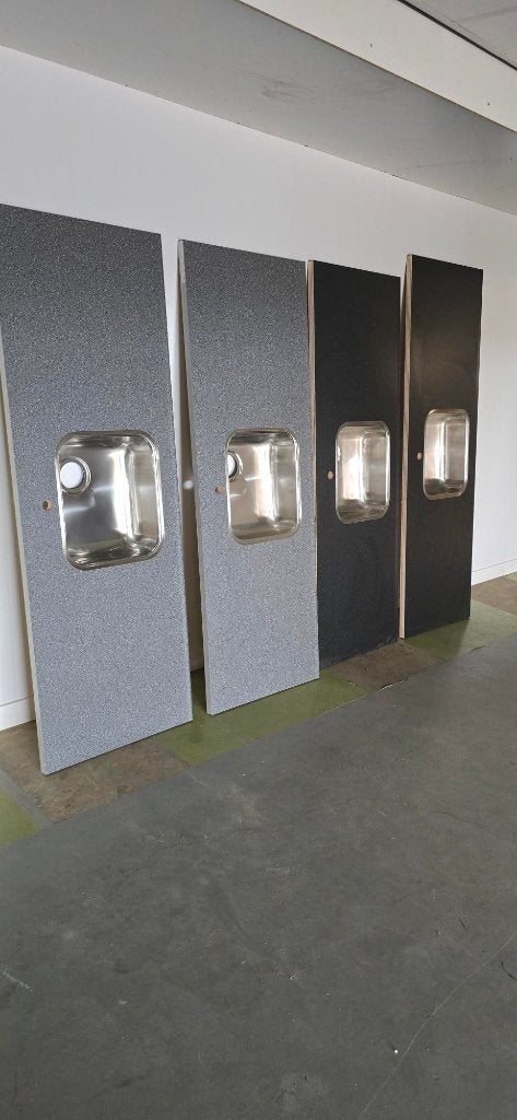 multiplex werkbladdelen met inleg spoelbak.in prijs verlaagd, Ophalen, Nieuw, 50 tot 100 cm, Minder dan 100 cm