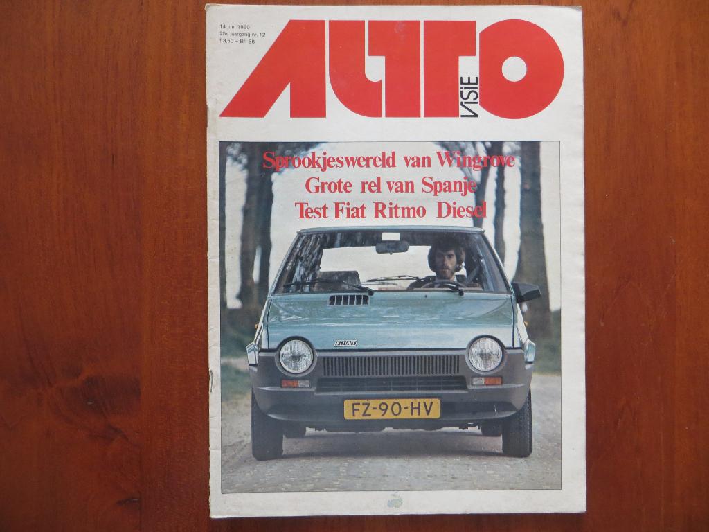 Autovisie 12 1980 Fiat Ritmo Diesel, Renault 5 6x6, Wingrove, Ophalen of Verzenden, Nieuw, Renault