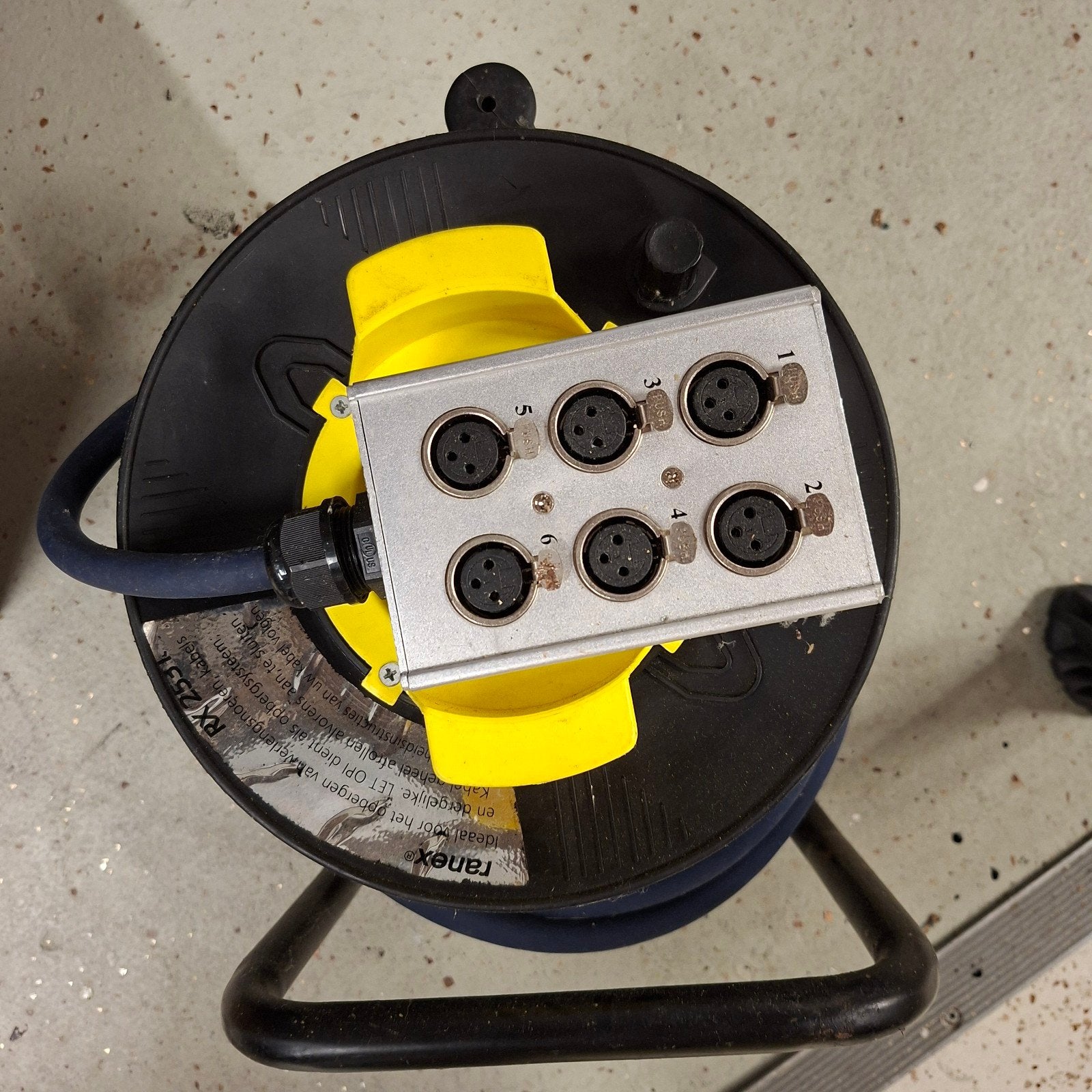 XLR Multikabel op haspel - 6 kanalen, Ophalen of Verzenden, Gebruikt, Apparatuur