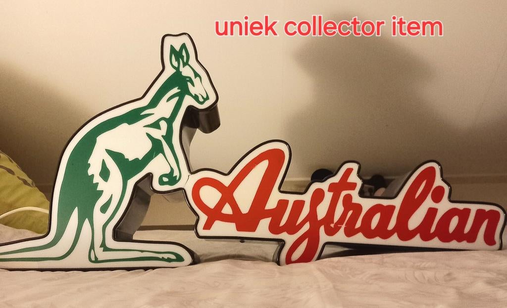 •-Austrialian (Reclame)Lichtbak ,zeldzaam collector item-•, Ophalen, Gebruikt, Lichtbak of (neon) lamp